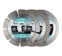 E-12647 X-Lock 4-1/2" Diamond Blade Variety Pack for Masonry Cutting, 3/pc