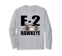 E-2 Hawkeye Tactical Airborne Early Warning Aircraft Cartoon Long Sleeve T-Shirt