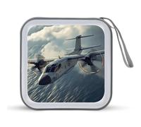 E-2D Advanced Hawkeye Fighter Jet CD Case Holder Portable 40 Capacity DVD Wallet Storage Organizer for Car Travel