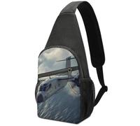 E-2D Advanced Hawkeye Fighter Jet Crossbody Sling Bag Lightweight Shoulder Chest Bag for Hiking Travel