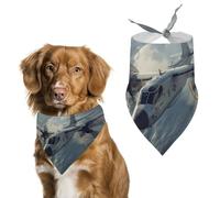E-2D Advanced Hawkeye Fighter Jet Dog Bandana Adjustable Pet Scarf Bib Cute Triangle Handkerchief for Dogs Cats Gifts