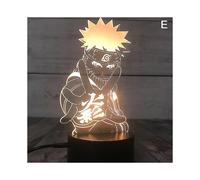 (E) 3d Night Lights Naruto Team Uzumaki Naruto Sasuke Sakura Figure Led Night Lamp