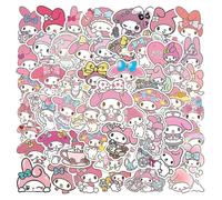 (E) 50pcs Cinnamoroll Sanrio Kuromi Stickers Decal For Laptop Water Bottle Skateboard Decor