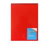 E&A Distribution Limited Reporters Notepad Spiral -A5 Notebook Writing Pad 60 Pages Ruled Notebook Slim Shorthand Notebook for School & Office (Red)