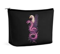 E-agles and Snake Cute Makeup Bag for Women Portable Cosmetic Pouch Lightweight Travel Toiletry Bags