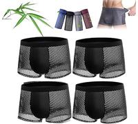 E-ALLDIR Bamboo Fiber Boxer Briefs, Breathable Bamboo Fibre Boxer Shorts Bamboo Fiber Boxer Briefs, bio-fit Bamboo Boxer Shorts, Softness Breathability, For All-Day Comfort