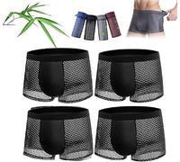 E-ALLDIR Bamboo Fiber Boxer Briefs, Breathable Bamboo Fibre Boxer Shorts Bamboo Fiber Boxer Briefs, bio-fit Bamboo Boxer Shorts, Softness Breathability, For All-Day Comfort