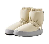 E-ALLDIR Winter Warm Dance Boots - Thermal Ballet Boots with Adjustable Ankle Buckle, Non-Slip PVC Sole, 80g Silk Cotton Lining Khaki XXS