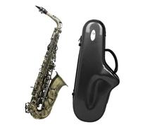 E Alto Saxophone Brass Material Cyan Includes Case Strap Cleaning Cloth Stand and Other Accessories Beginner Saxophone