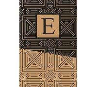 E: Art Deco Initial E Monogram Notebook, E Monogrammed Journal Gift