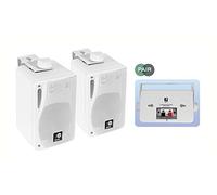 E-Audio 3-Inch 3 Way Mini Speakers - White