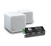 E-Audio B406A 4 Mini Hi-Fi Speaker Pair with Bluetooth Amplifier - White