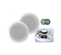 E-Audio B409A 5.25 White 2-Way Low Profile Ceiling Speakers 8 Ohms