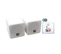 Pair Of White 5” ABS Bookshelf Cube Speakers 80W HiFi Surround Sound Home Cinema