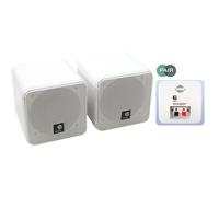 e-audio Mini Box Speakers 80W Full Range Dual Cone White 4" 8ohms B405A