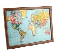 E Bargains UK Comfortable World Map Design Padded Beanbag Cushioned Lap Tray - Perfect for Laptops, Writing or Dining