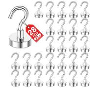 E BAVITE Magnetic Hooks for Cruise, Grill, Towel, Indoor Hanging, Home, Kitchen, Workplace, Mikede Office and Garage - 28 Pack