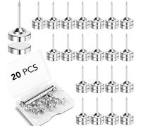 E BAVITE Magnetic Push Pins, 20 Sets Magnet Thumbtack for Wall Bulletin Board Strong Decorative Pushpins Clip for Map Picture Hanging Kit Poster Holder