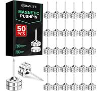 E BAVITE Magnetic Pushpins, 50 Sets Magnet Thumb Tacks for Whiteboard Wall Cork Board Bulletin Cute Decorative Push Pins Clip Magnetic Photo Poster Hanger
