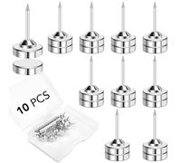 E BAVITE Push Pins Magnetic Thumb Tacks, 10 Sets Magnet Pushpins for Wall Bulletin Board Cork Board Cute Decorative Push Pin Clips Thumbtacks for Poster Hanger Photo Picture Hanging Accessories