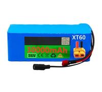 E-Bicycle Battery 36V 30Ah Battery Pack 10S3P Rechargeable Bike Battery 36 Volts Ebike Battery Pack For 200-500W Electric Scooter Kart Motor(XT60 plug)