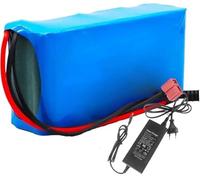 E-Bike Battery 24V 25.2V 6000mAh Lithium-ion Pack For 100W-500W Electric Bicycle & Scooter, Waterproof With Charger, 6S1P Configuration(XT60)