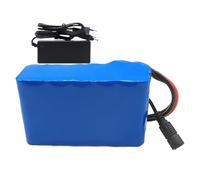 E-Bike Battery 24V 30Ah Li-Ion Battery, 6S2P Waterproof Lithium Ion Ebike Battery Pack with BMS Protection and Charger for 150W 250W 350W 500W Motor XT30+JST