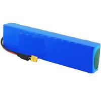 E-Bike Battery 36V 10AH - High Power Waterproof Battery Pack with Charger and BMS for 50W-500W Motors, Removable Replacement