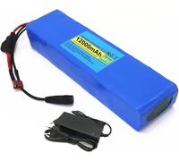 E-Bike Battery Pack 48V 12Ah with 54.6V 2A Charger - 18650 Lithium Ion Battery for 200W-750W Electric Bicycles and Scooters,Anderson plug