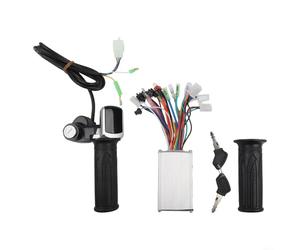 E-Bike Brushless Motor Controller Kit with LCD Display Throttle Handlebar, for Heat Dissipation and Anti-Theft, Intelligent Cruise Control, for 24V/36V/48V 250W E-Bike