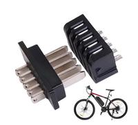 e-bike Charging Interface - Reinforced Dual Power Port Adapter, 5 Pin Connector Set, Battery Battery Battery Line Plug | Sturdy Charging Socket for Electric Bike System, Secure Fit Bicycle Battery