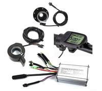 E-bike Control System for KT Compatible 36V/48V 250W Brushless Hub Motor w LCD5 Display 8-Pole PAS Sensor Thumb Throttle