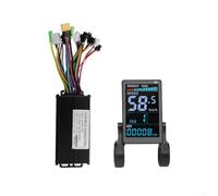 E-bike Controller And M5 Lcd Display Kit, Sine Wave Tri-mode For 24v 36v 48v Systems, Supports 250w To 1500w Motors With Hall Sensor Learning, Aluminum Alloy Case For Electric Bicycle Conversion(22A)