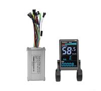 E-bike Controller And M5 Lcd Display Kit, Sine Wave Tri-mode For 24v 36v 48v Systems, Supports 250w To 1500w Motors With Hall Sensor Learning, Aluminum Alloy Case For Electric Bicycle Conversion(17A)
