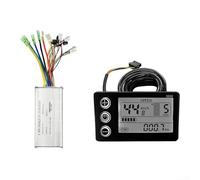 E-Bike Controller Kit with LCDS866 Display, 24V/36V/48V Sine Wave Brushless Motor Control for 500W-2000W, Supports Hall Sensor Learning, Aluminum Alloy Case(22A)