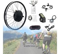 e-bike conversion kits 20"/24"/26"/27.5"/28"/29"/700C Rear Wheel E-Bike Conversion Kit With PAS System, 48V 1500W Electric Bicycle Hub Motor Kit For Road Bike,Two Riding Modes(28")