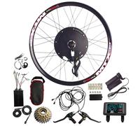E-bike Conversion Kits, E-bike Rear Hub Kits 3000W72V Motor with 27.5'' Wheel, UKC1+ Display, 60A Controller, KT-V12L PAS, Wuxing Brake, 20X Whole Twist Throttle, Controller Bag