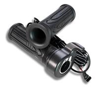 E Bike Full Twist Throttle 3 Pin, Electric Bicycle, Scooter, Ebike Right Hand, Left Hand Grip, SM JST Female Plug 12V 24V 36V 48V 52V 60V 72V & Fits a