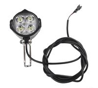 E-Bike Headlight with CAN Protoco,l for Bafang, for BBS01, for BBS02 HD Mid-Drive Motor, 36V/48V LED Front Lamp with 2 Pin SM Connector for Night Riding, Black