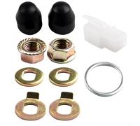 E-Bike Hub Motor Axle Hardware Set, Lock Nuts Washers Spacers and Nut Covers for 500W to 5000W Motors, Complete Replacement Fittings