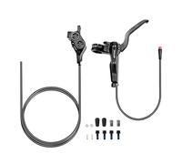 E-Bike Hydraulic Disc Brake Set Alu Alloy Left/Right Split Kit With 2-Pin Magnetic Sensor Power-Off Connection 4-Piston Bilateral 2300mm Hose For 160mm Rotors