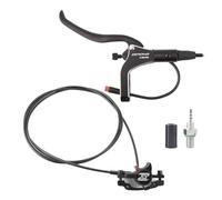 E-Bike Hydraulic Disc Front Brake Set Left Mounting 2-Piston Front/Right 2-PIN Magnetic Sensor Power-Off & 2.2m Hose Alu Alloy Handle
