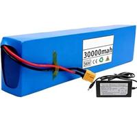 E-Bike Lithium Ion Battery Pack 36V 30Ah 10S3P with 42V 2A Charger Built-in BMS for 200W-1200W Electric Bicycle Motor