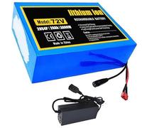 E-Bike Lithium Ion Battery Pack 72V 20Ah 20S4P With Charger Built-in BMS Ideal For 200-3000W Electric Bicycle Motor