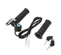 E-Bike Throttle Grip, Full Throttle Ebike Electric Scooter Handlebar Grip Twist with LED Indicator Ebike for Motorcycle Scooter 48V
