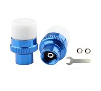 E-Bike Tyre Pressure Monitor Aluminium Alloy AV Valve Cap with Real-Time PSI BAR Sensor Indicator Light for Bicycle Electric Bike and Scooter Tires(Blue)