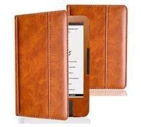 e-book Protective Case For Onyx Boox Bering 5/4/3/2/1,Readers Book PU Case Magnetic Cover Sleeve with Hand Scrap (Brown)