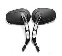 E-Bro Black CNC Sportster Mirrors for 8mm Threaded Harley Davidson Motorcycles