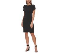 e:Calvin Klein Women's Essential Sleeveless Sheath Dress, Black 3, 4 (Manufacturer Size:XXS)