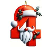 (E) Christmas Ornament Decorations Sale Digital Hanging Decoration Acrylic Flat Christmas Tree Home Party Decoration Gift Pendant Christmas Tree Decoratio